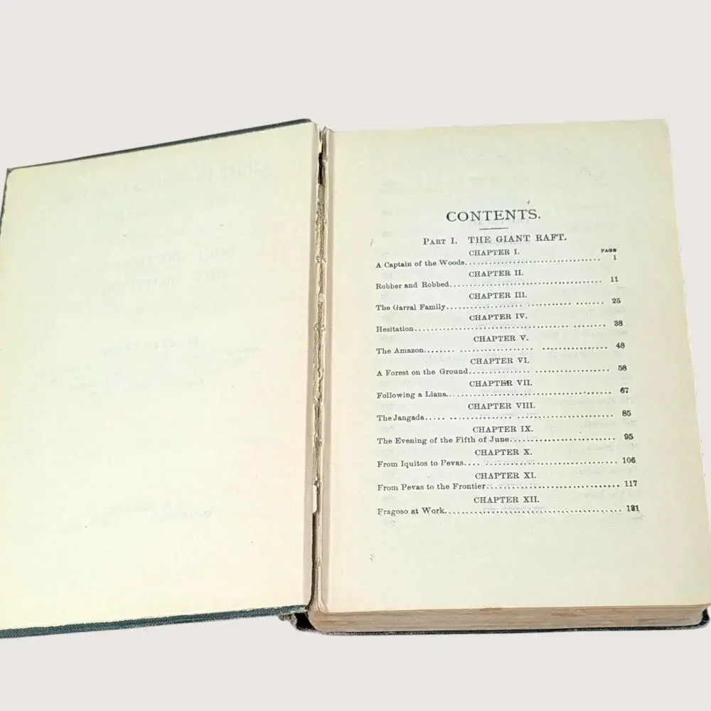 Antique Eight Hundred Leagues On The Amazon By Jules Verne Hardover Book